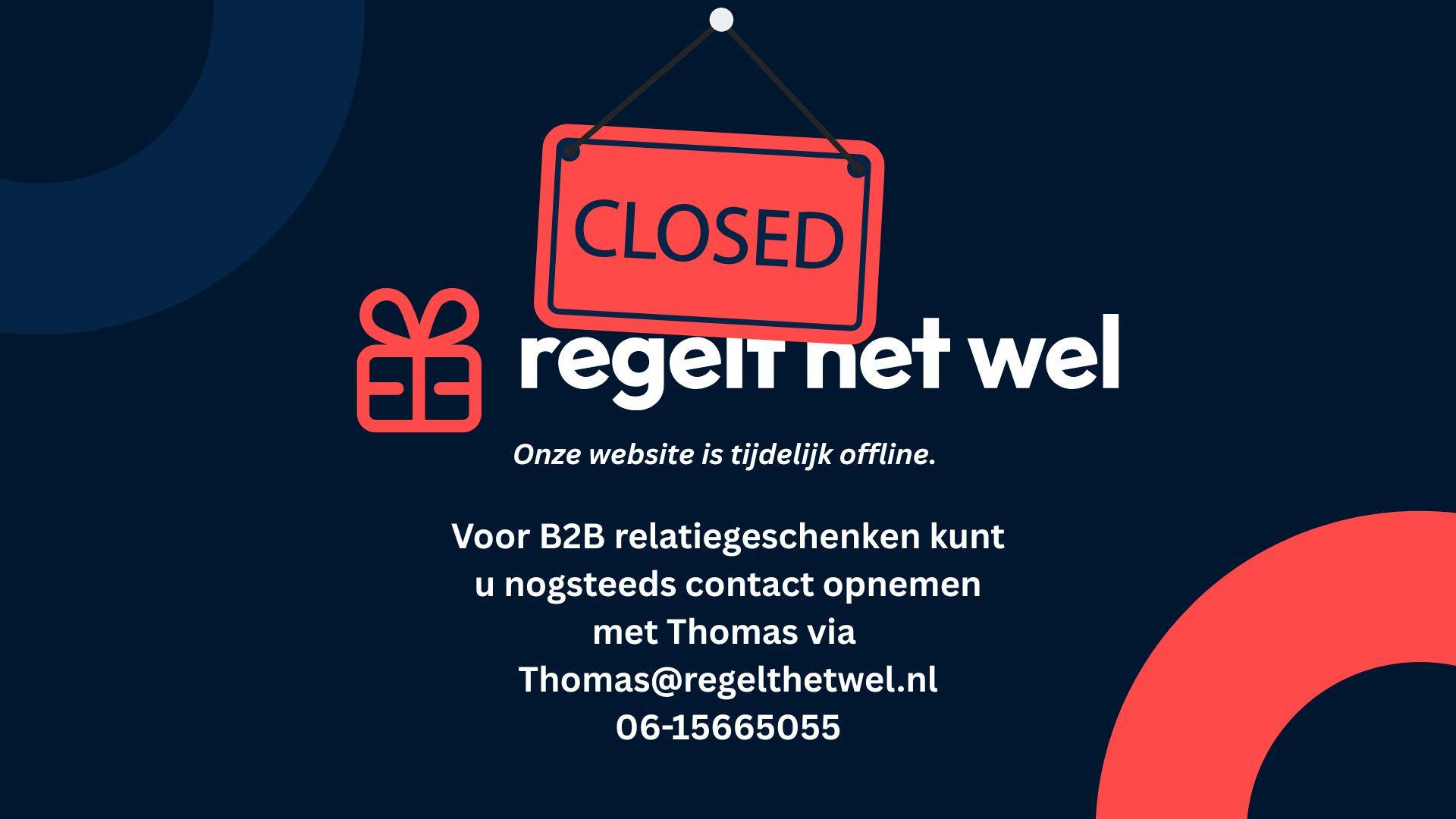 Website tijdelijk offline
